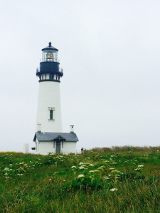 The lighthouse at Yaquina Point.