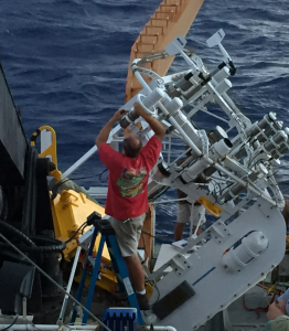 Dismantling the buoy.