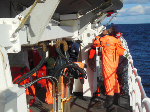Abandon ship drills when everyone puts on their survival suits!