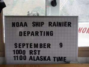 We  are scheduled to leave Kodiak at 1000 Hrs, RST