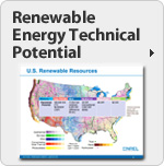 Renewable Energy Technical Potential with the image of a presentation slide with map.