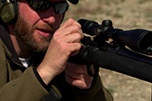 Shooter aiming at a target. 