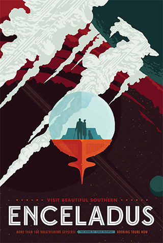 Enceladus - JPL Travel Poster