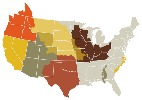 Map of DEWS regions