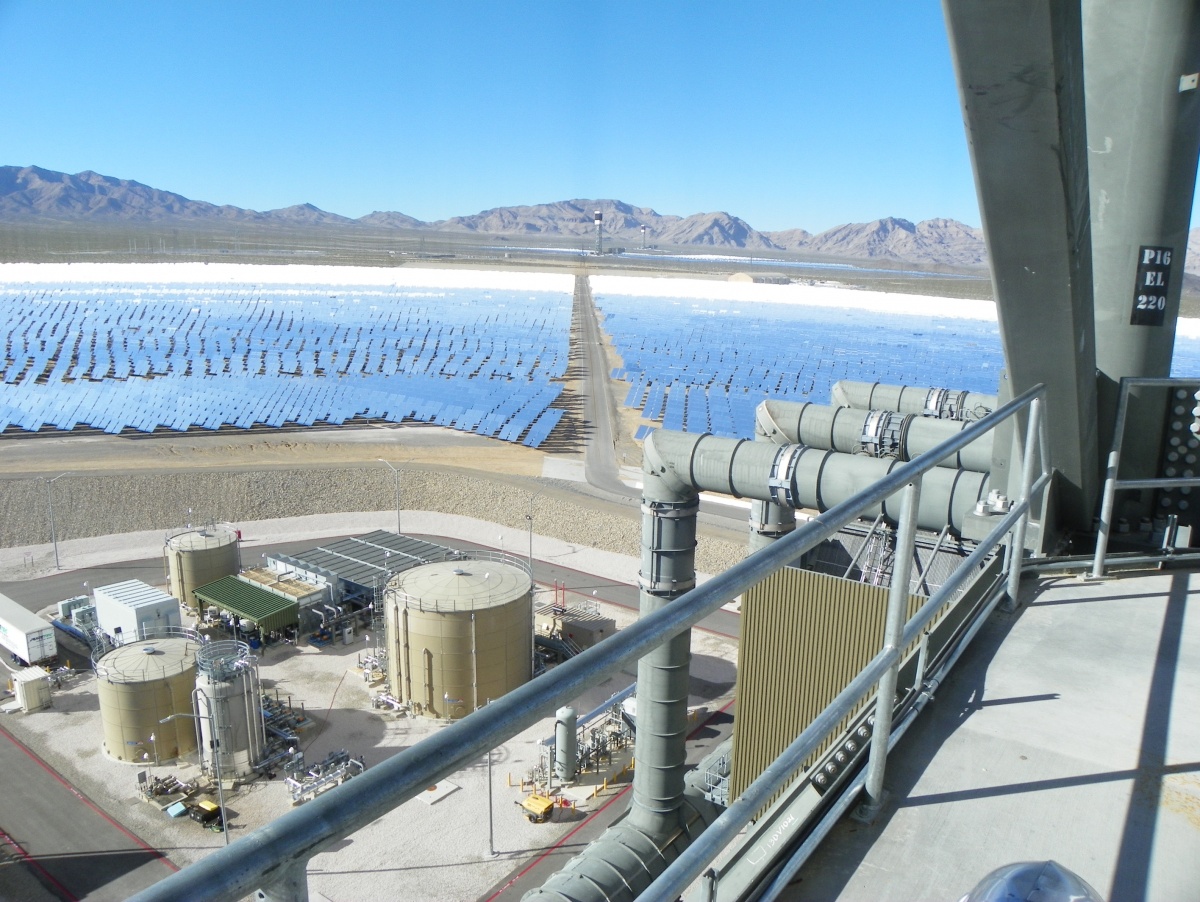 The Ivanpah Solar Power Facility is located in Nipton, California, not far from the Nevada stateline.  Photo provided by Michael Hildner