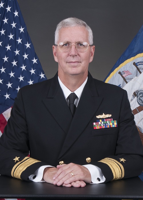 SPAWAR Commander <a href="http://www.navy.mil/navydata/bios/navybio.asp?bioID=522" alt='Link will open in a new window.' target='whole'> Rear Adm. David Lewis </a>