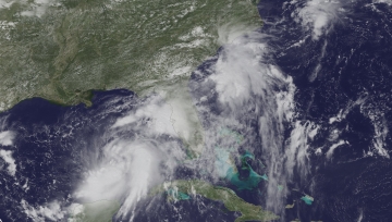 NOAA hurricane researchers are studying how what is now Tropical Storm Hermine formed in the Gulf of Mexico. (NOAA)