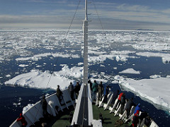 Ekaterina Chistikova - The Professor Molchanov research vessel heading for the Franz Joseph Land