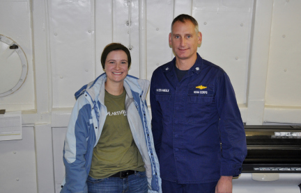 CO (Commanding Officer) and me after discussing nautical charts.  