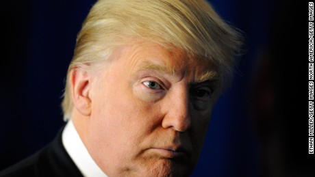 LAS VEGAS, NV - FEBRUARY 02:  Donald Trump speaks to members of the media before endorsing Republican presidential candidate, former Massachusetts Gov. Mitt Romney at the Trump International Hotel &amp; Tower Las Vegas February 2, 2012 in Las Vegas, Nevada. Romney came in first in the Florida primary on January 31 and is looking ahead to Nevada&#39;s caucus on February 4.   (Photo by Ethan Miller/Getty Images)