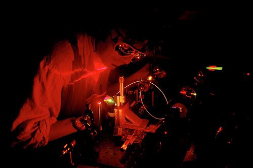 Laboratory lasers range in size