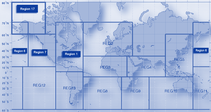 HYCOM region map