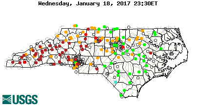 Current streamflow conditions map.