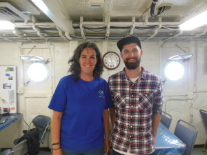 Hydrographic Survey Tech Eli Smith and I. Photo Credit: Tracey Davis
