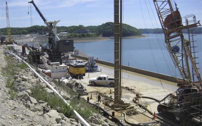 Wolf Creek Dam Safety Rehabilitation Project Work Platform