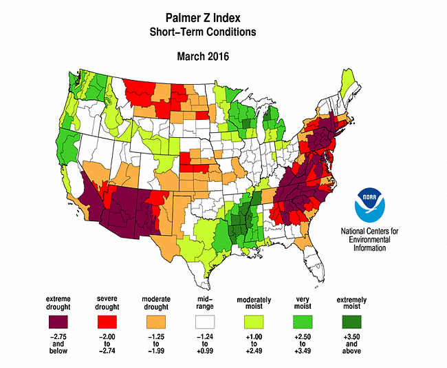 March 2016 Palmer Z Index Map