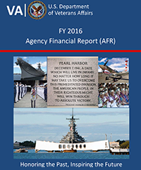 Cover Graphic of the 2016 VA Annual Financial Report
