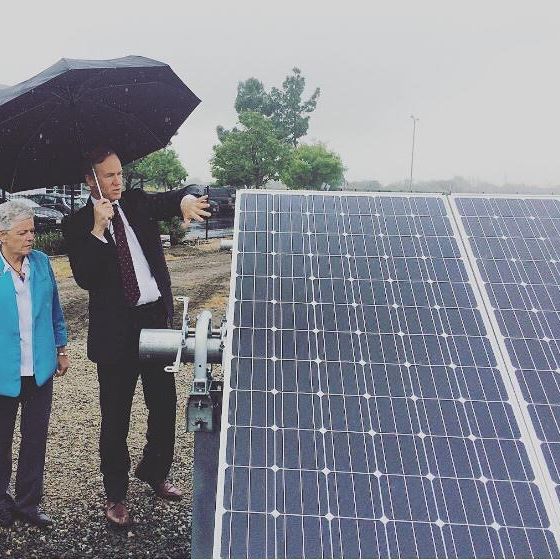 As we come to the end of the Obama administration, we’re taking a look back at some of the moments we’ve shared with Administrator McCarthy.
April 27, 2016: Glad to see CA getting some rain, but it makes for a non-traditional #solar visit! Today the Administrator announced EPA will be moving forward with a Clean Energy Incentive Program. It'll allow states to incentivize early investments in wind & solar, as well as in energy efficiency measures in low-income communities.
As part of the announcement we toured and met with engineers at NEXTracker and Solaria. These #solar companies represent innovation and protecting our kids’ future.