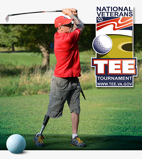 Photo of a Veteran on a golfing