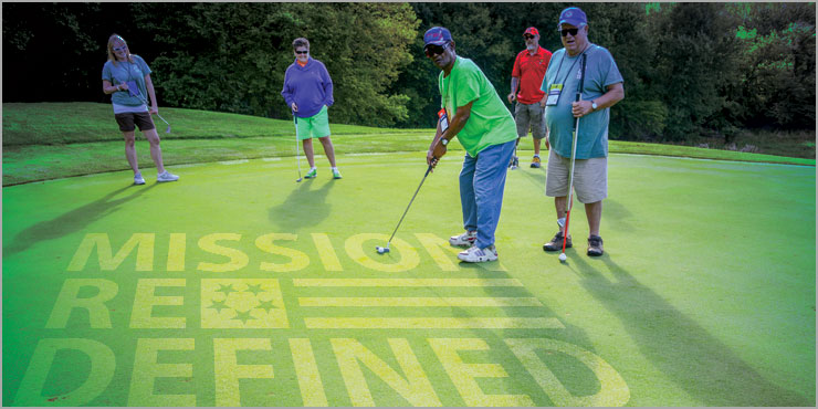 Image of Veterans playing golf