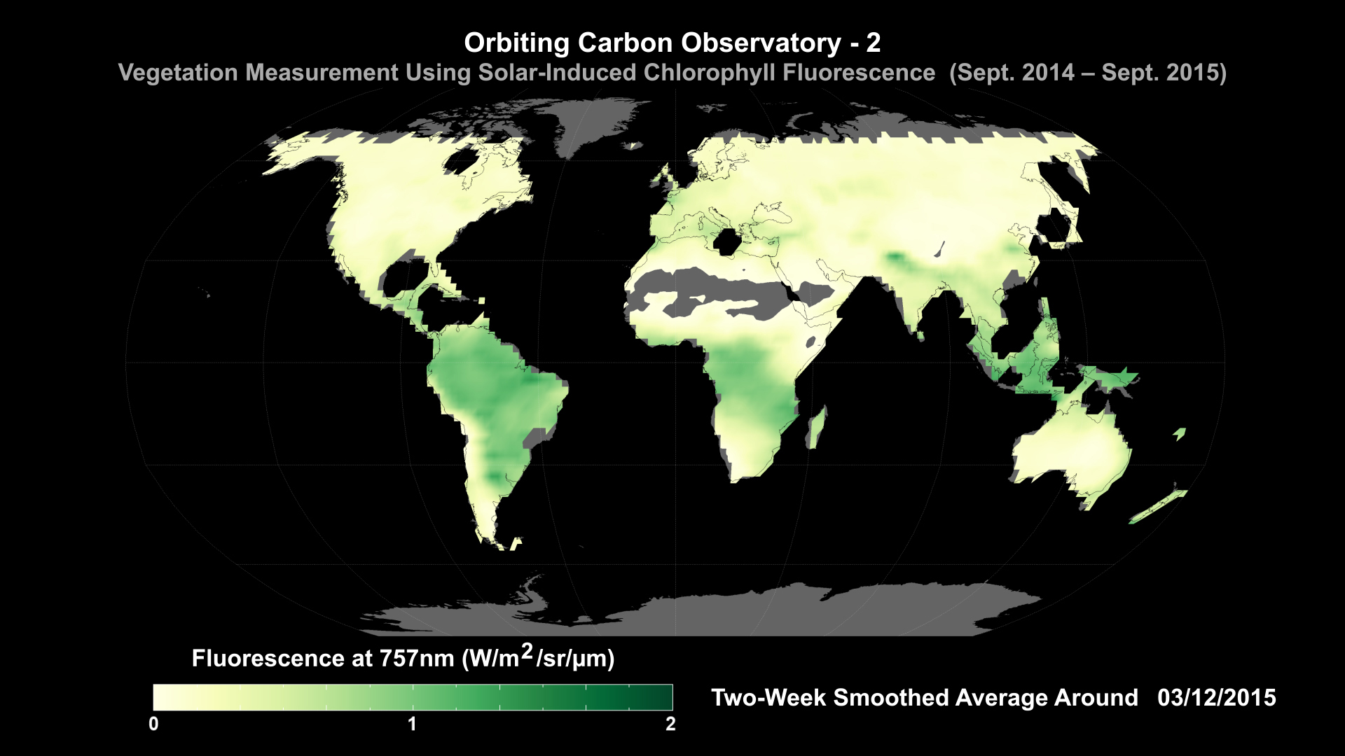 Vegetation Measurement Using Solar Induced Chlorophyll Fluorescence - 03/12/2015