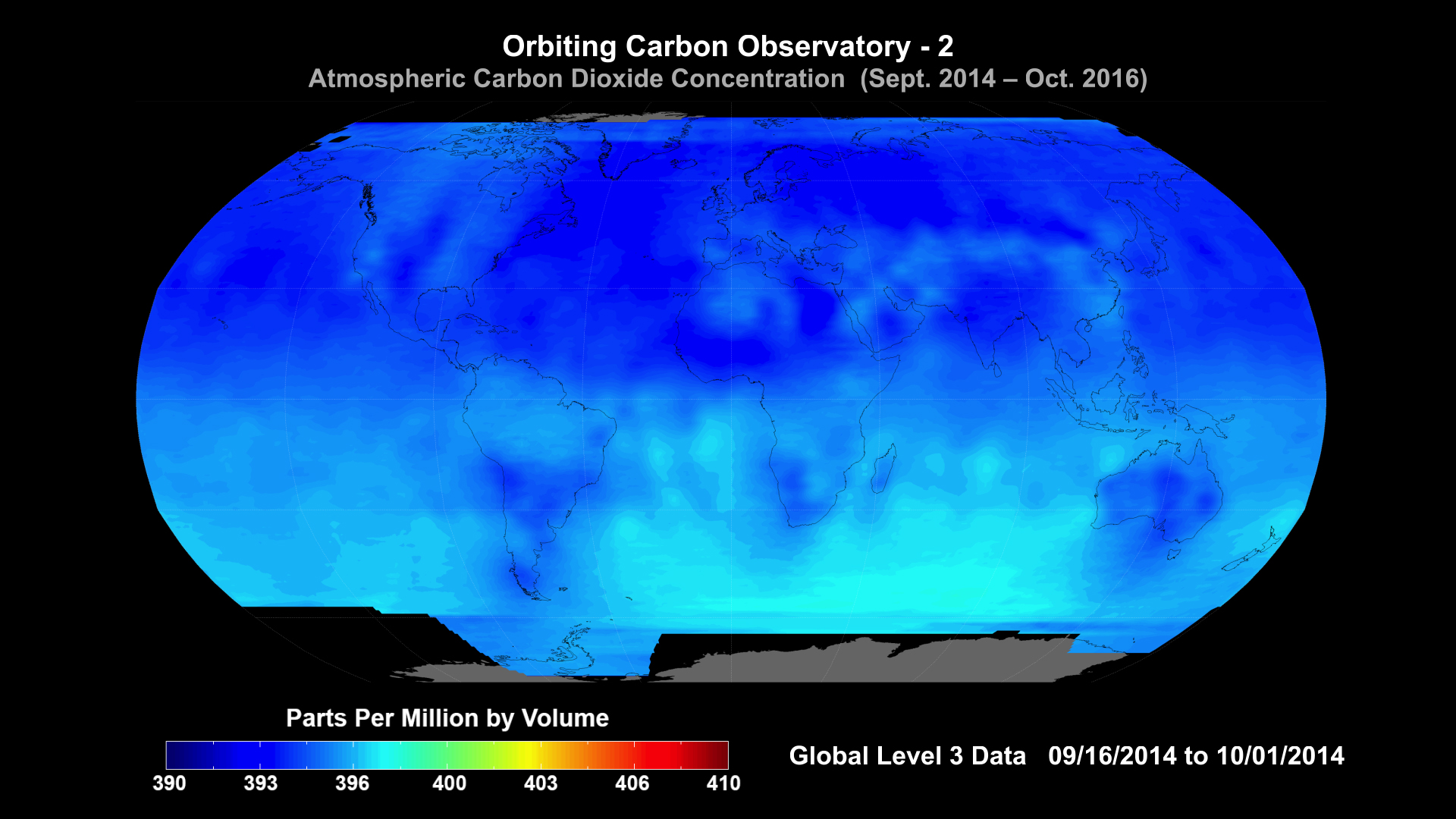 Scientists poring over data from NASA's Orbiting Carbon Observatory-2 mission are seeing patterns emerge as they seek answers to questions about atmospheric carbon dioxide.