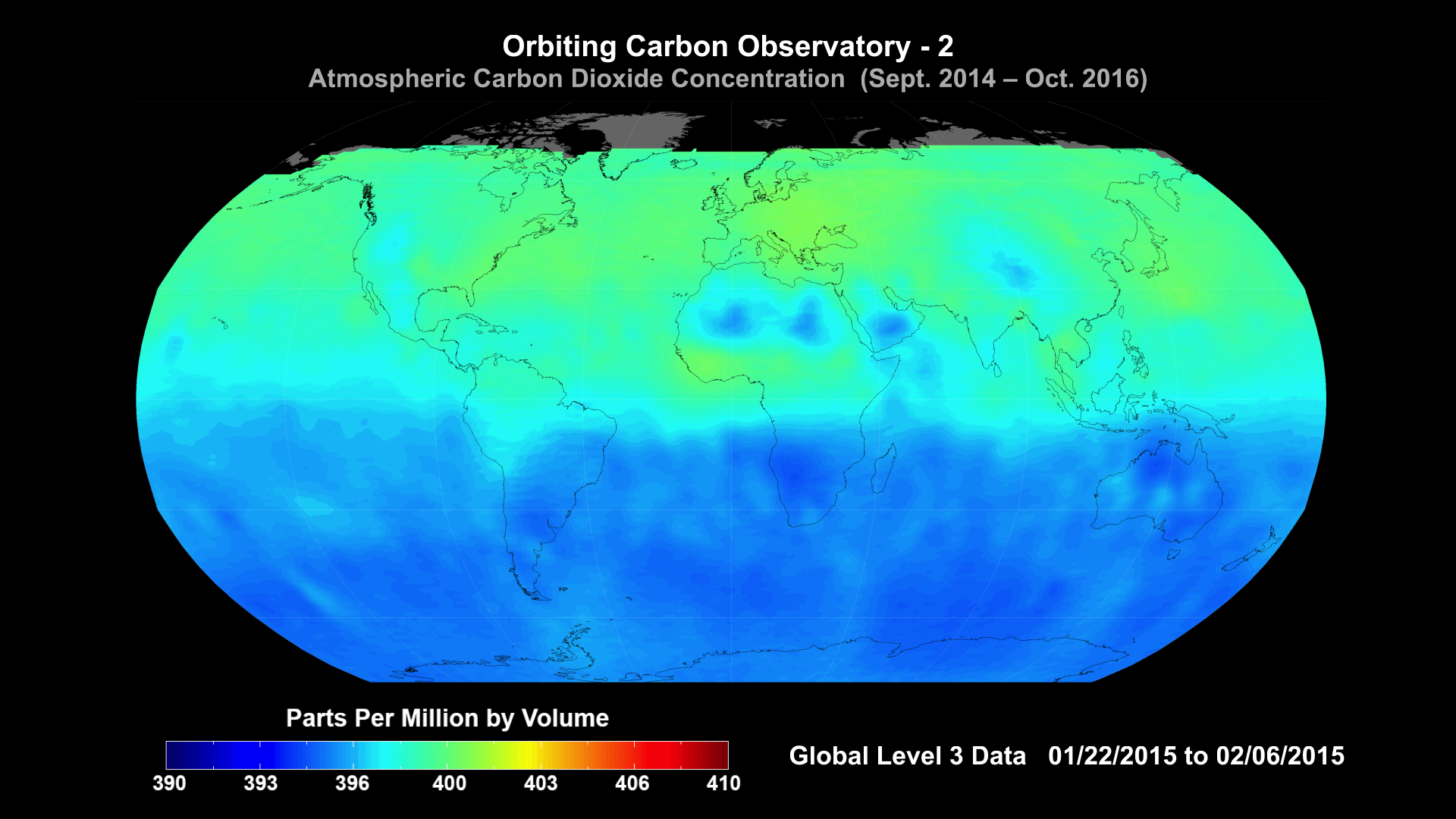 OCO-2 Global Visualization (01/21/2015 - 02/06/2015)