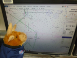 Toro is checking out the ship tracker to see where we are headed next.