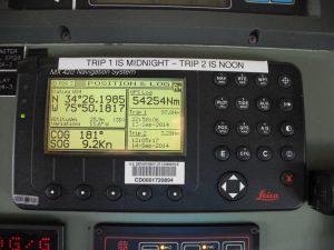 MX420 GPS shows how many miles it has traveled.