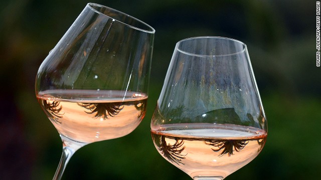 rose wine glasses