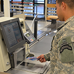 Service member at the commissary.