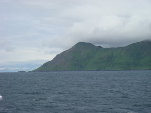 Steep hills rolling down into the water were a common sight in the pass.