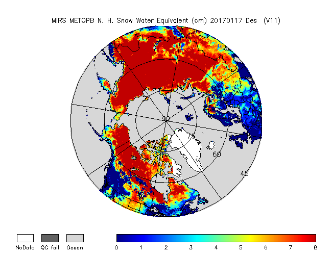 SWE Northern Hemisphere from Metop-B, Descending Orbit