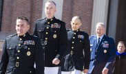 U.S. Marine Gen. Joseph F. Dunford Jr., chairman of the Joint Chiefs of Staff, attends the National Defense University's 2016 graduation ceremony on Fort McNair, Washington, D.C., June 9, 2016. NDU provides Joint Professional Military Education to senior leaders of the U.S. Armed Forces and select others, which prepares students to think and operate effectively at the highest levels in an increasingly dynamic, complex and unpredictable international security environment. DoD photo by Army Staff Sgt. Sean K. Harp