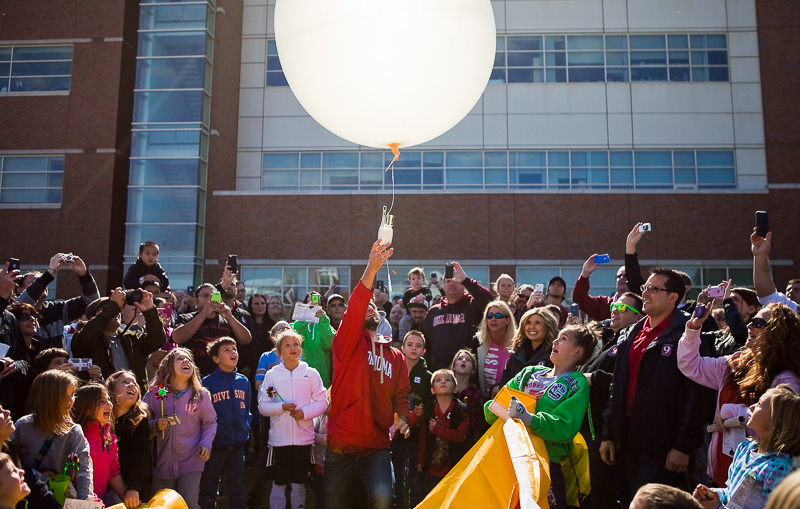 Balloon launch at the National Weather Festival