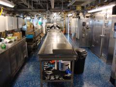 “Wet” (fish) lab aboard Pisces, cleaned and ready for next research team