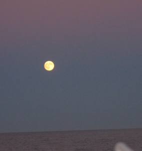 A full moon over the Gulf of Maine 
