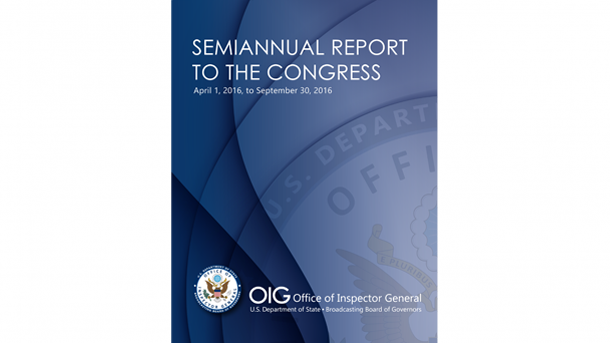 The Fall 2016 Semiannual Report to the Congress has now been posted on the OIG website
