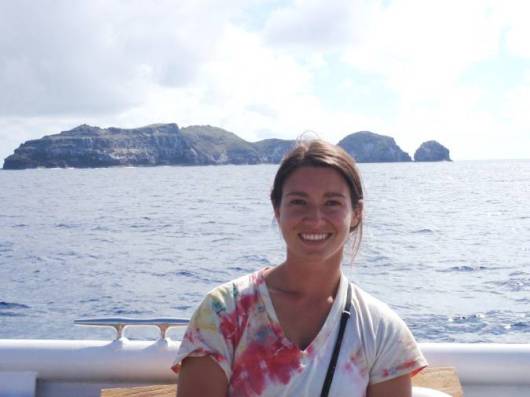 Here is a picture of me as we do a drive by of Necker Island, which is part of the North Western hawaiian Islands Monument. 