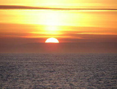Sunrise off the southern Oregon coast as seen from NOAA ship McARTHUR II 