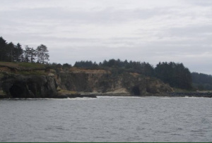 Entering the channel to Coos Bay, OR 