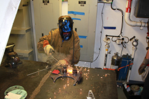 Look! I'm learning how to weld.