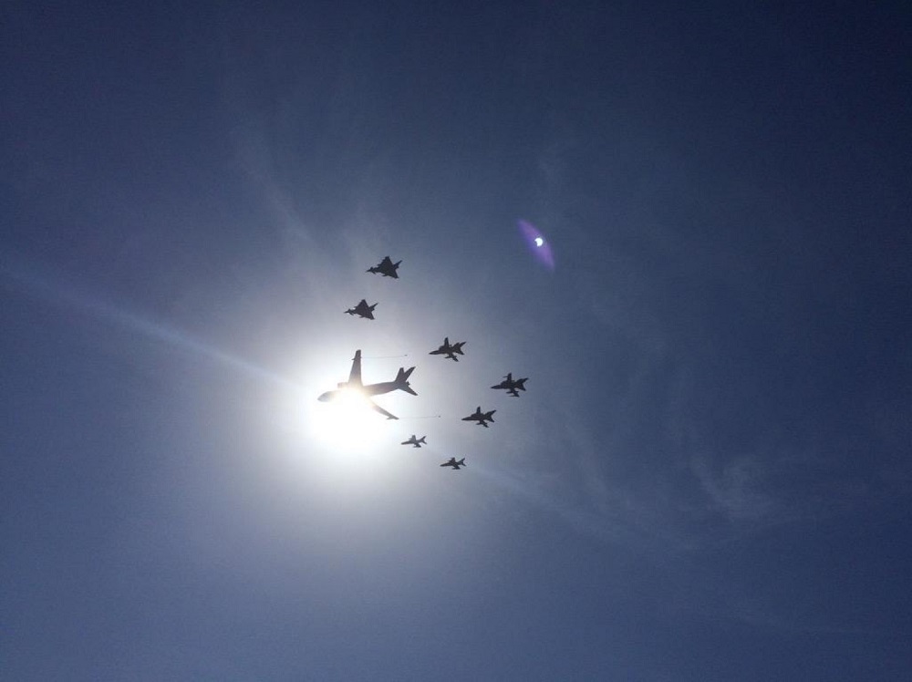 Flyover during Exercise Trident Juncture 15. Photo Simon Newton