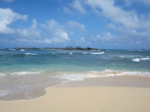 The Pacific Ocean as seen from Malaekahana Beach. I will have a different view soon! 