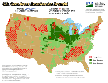 Sample of U.S. Corn Areas Experiencing Drought