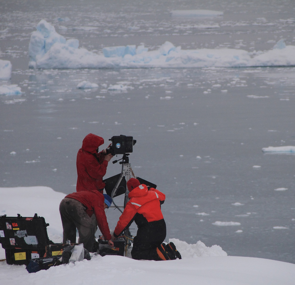 Ted and colleagues install cameras for the Extreme Ice Survey