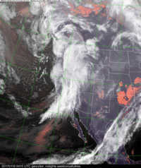 GeoColor GOES-West CONUS 1 km - Without City Lights