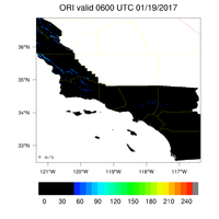 Orographic Rain Index (ORI) - California (Southern)