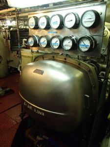 Desalinator in the Rainier engine room