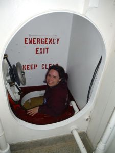 Starla Robinson leads us down the hatch into the cofferdam